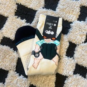 Stance men’s socks ~ size medium / Carlos from Hangover movie / fun! Cream color